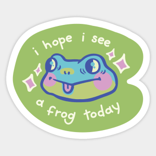 Hopeful Frogspotting Sticker